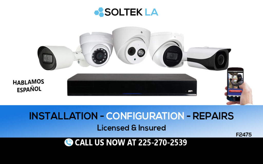 Soltek LA Security Camera System Services - Business Card