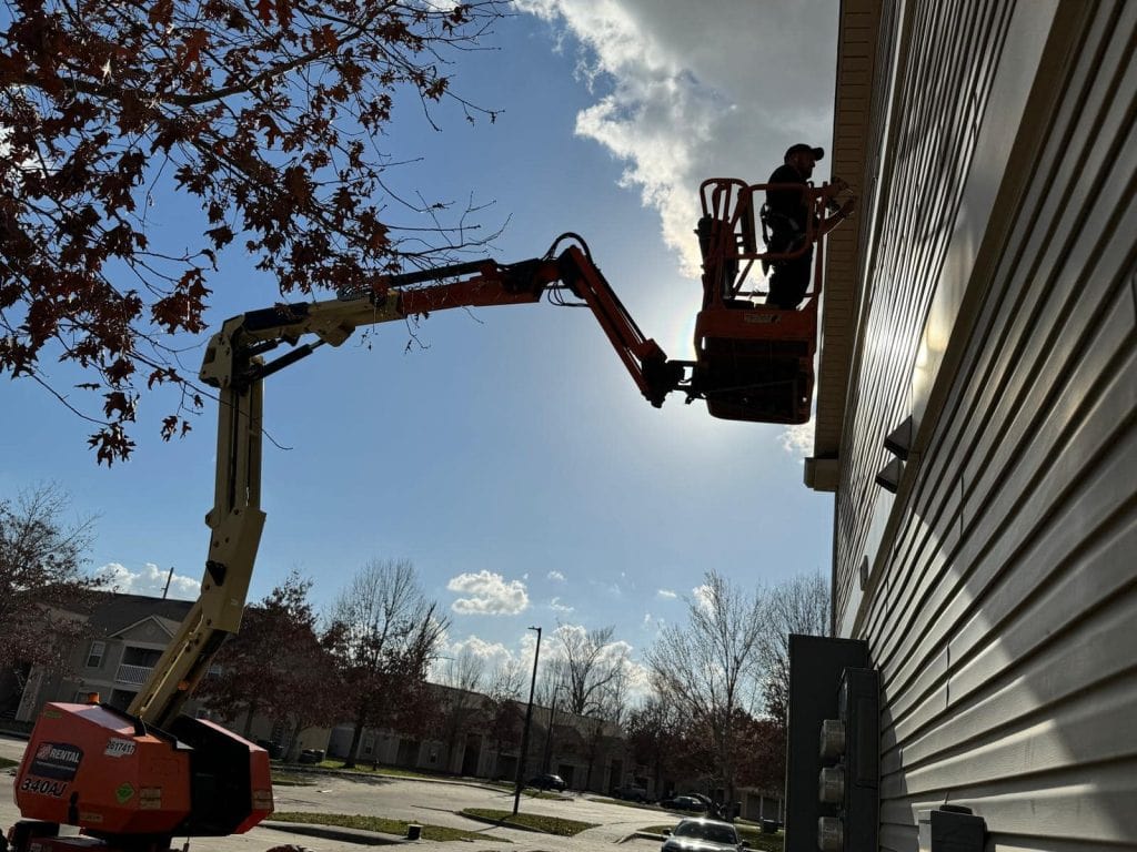 Security camera installation at apartment complex in Baton Rouge South Louisiana by Soltek LA