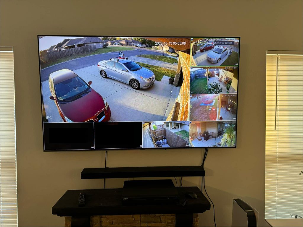 Security camera system display and installation in Denham Springs Louisiana by Soltek LA